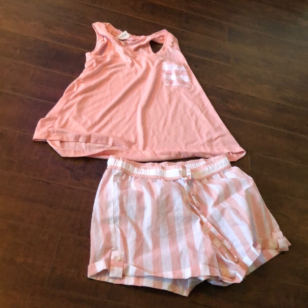 Pink and white pjs
